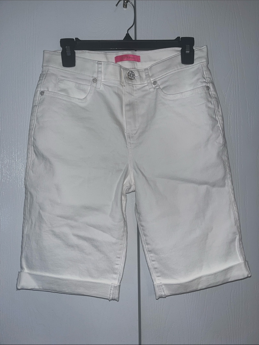 Lilly Pulitzer White Denim Bermuda Shorts